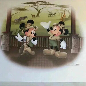 Disney Mickey & Minnie Animal Kingdom print